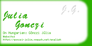 julia gonczi business card